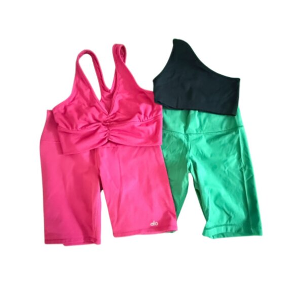 BUNDLE: GW ALO Set + GW SET ACTIVE Bra + EVERLANE Shorts, S/M (BB1801B) - Picture 1 of 6